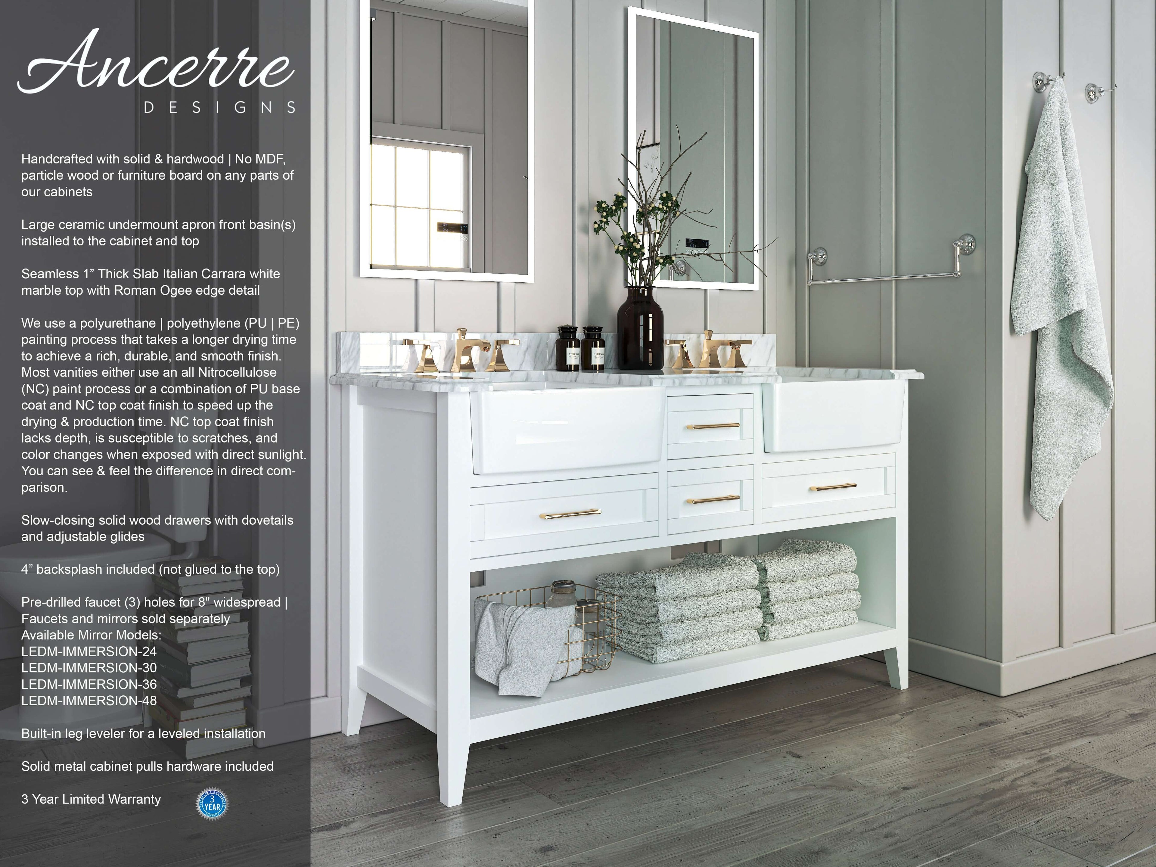 Hayley 60" Bath Vanity Set