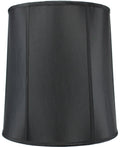 14"x16"x17" Large Drum Lampshade Black Shantung, Large Cylinder Replacement Lamp Shade for Tall Table Lamps