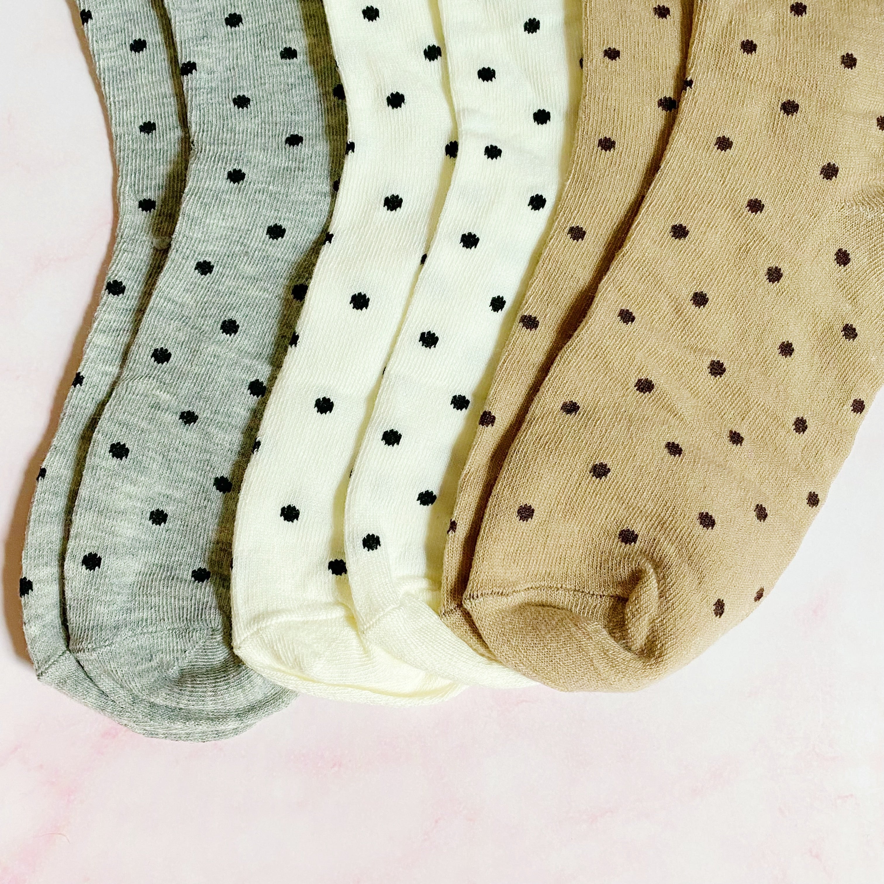 Precious Polka Dot Socks Set Of 3 Pairs