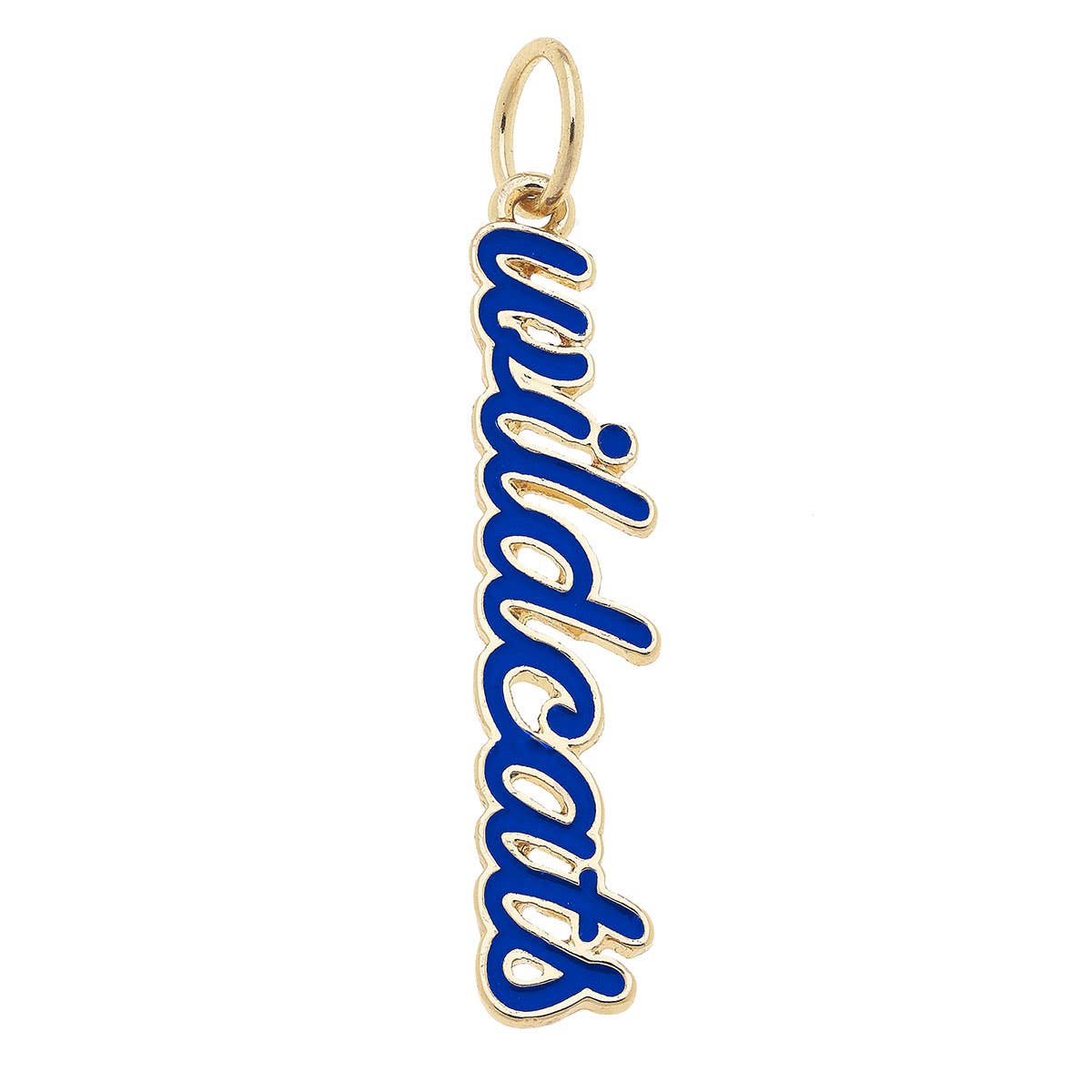 Wildcats Enamel Script Charm