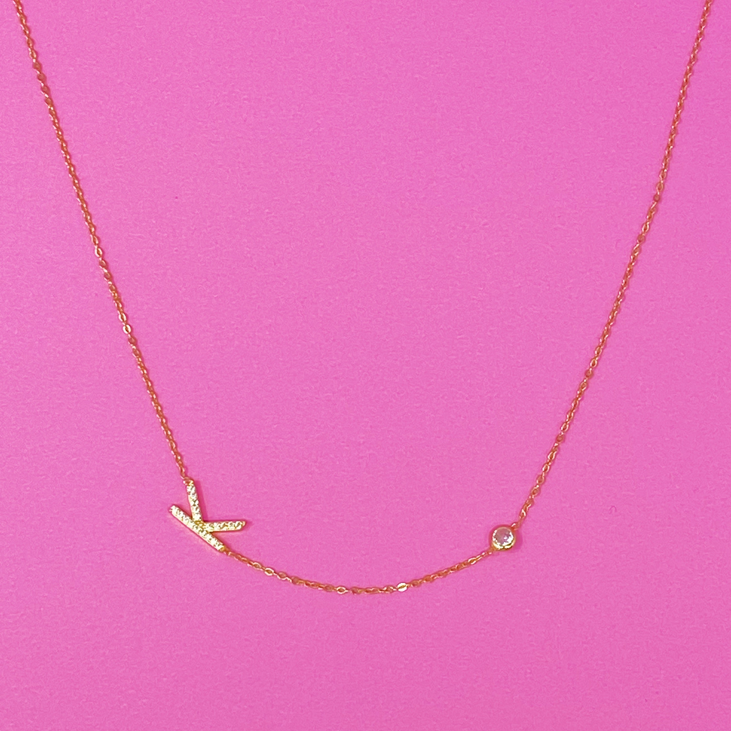 Finest Shine Initial Sterling Silver Necklace