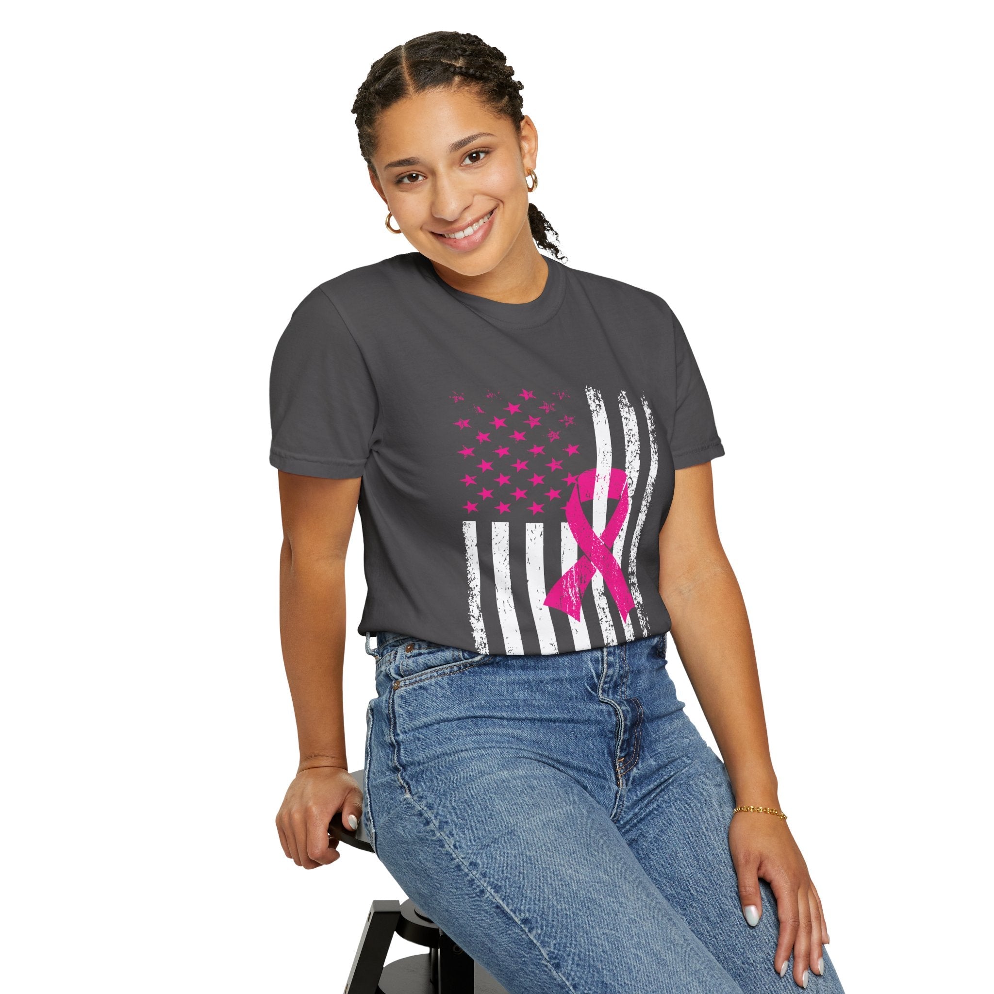 Unisex Breast Cancer Awareness Flag Tee