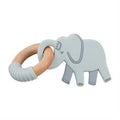 Gray Elephant Teething Ring