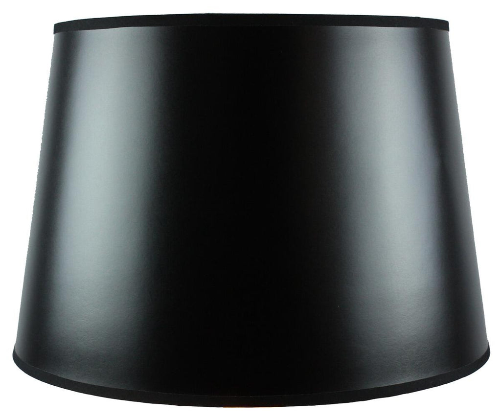 16"W x 11"H Black Parchment Gold-Lined Floor Lampshade