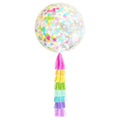 Jumbo Balloon & Tassel Tail - Rainbow