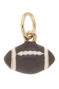 3-D Football Charm in Brown