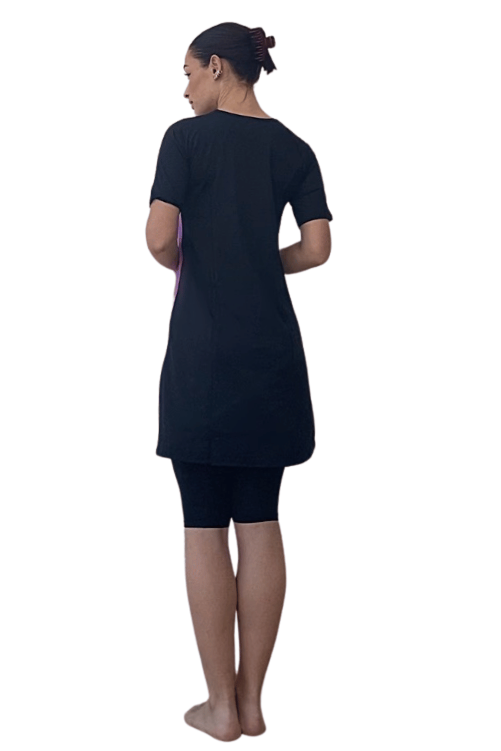 Modest Two-Piece Swim Dress Set - Elbow Sleeves with Knee-Length Leggings | UPF Protection