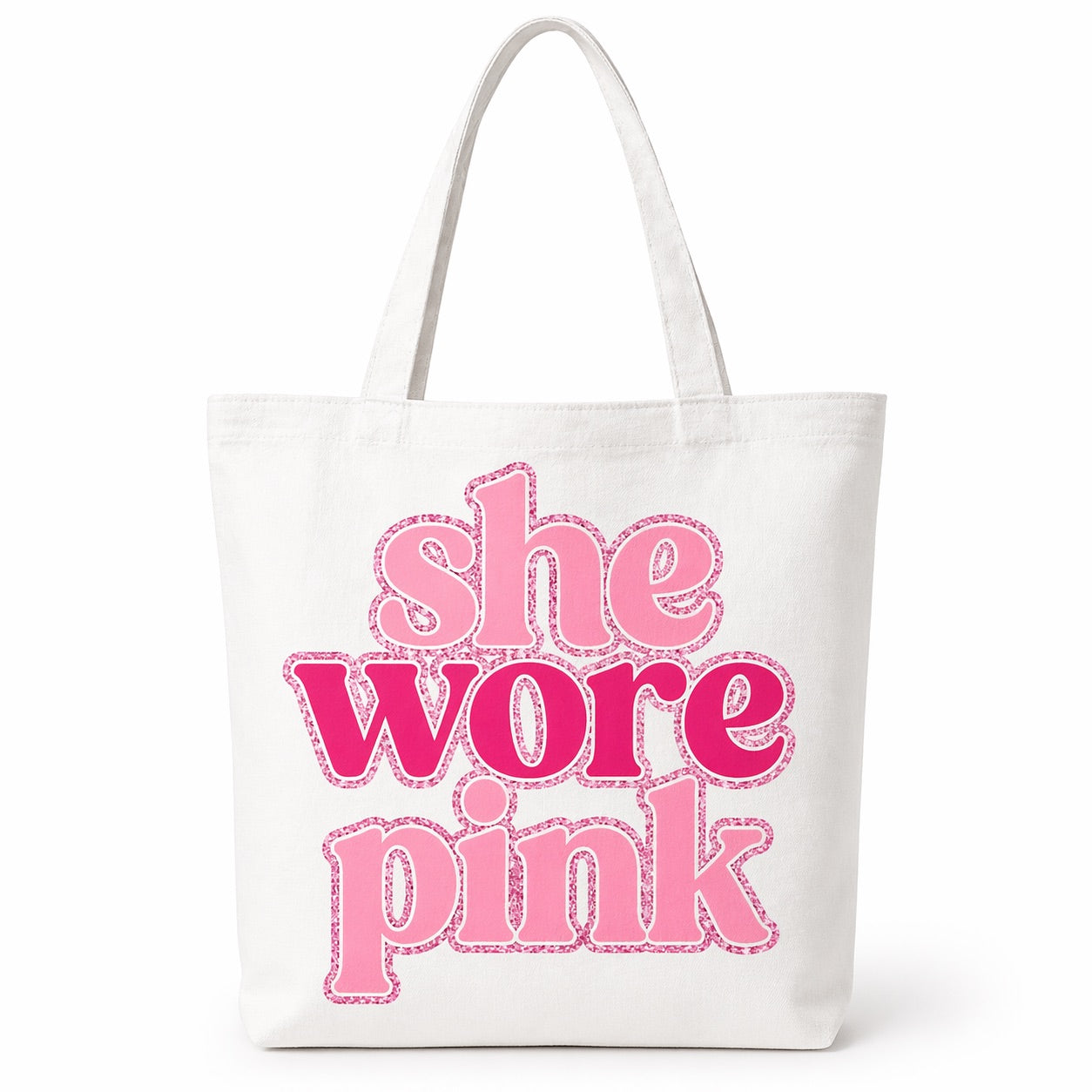 She Wore Pink Tote Bag