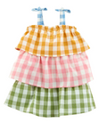 Tiered Gingham Dress