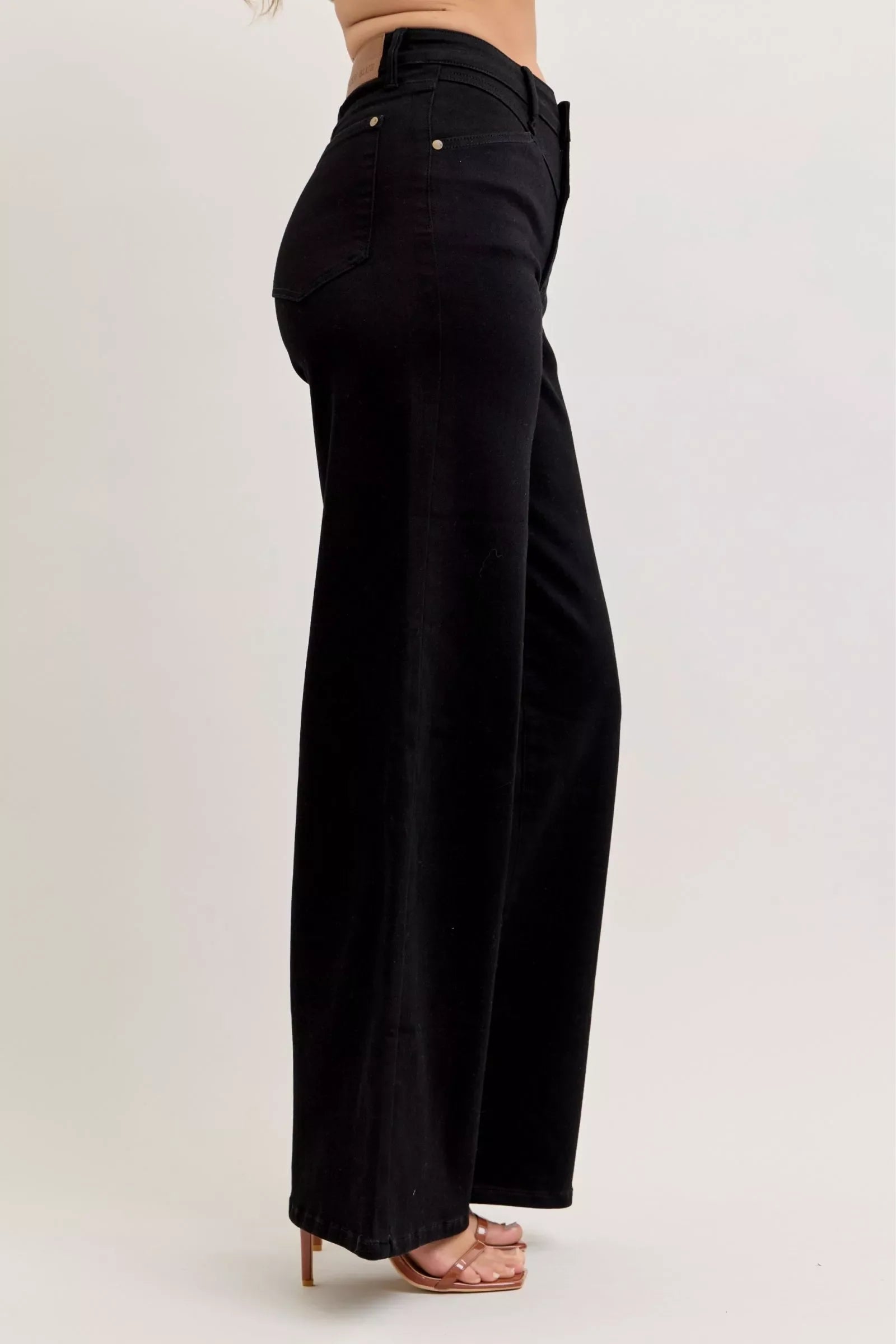 Judy Blue High Waisted Wide Leg Jeans For Women Flattering Fit Trendy Silhouette Versatile Wardrobe Essential