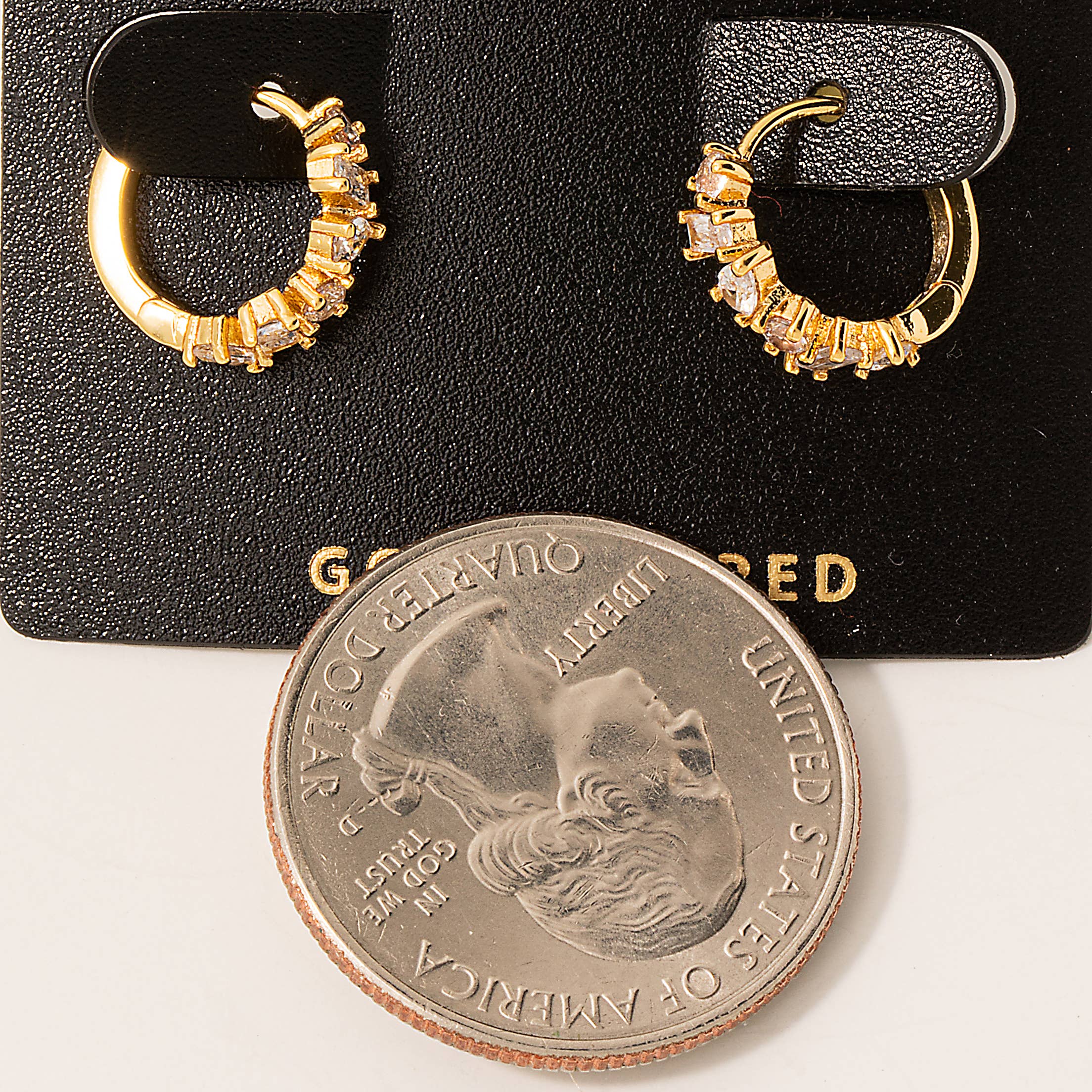 Sparkling Elegance: Mini Rhinestone Huggie Earrings
