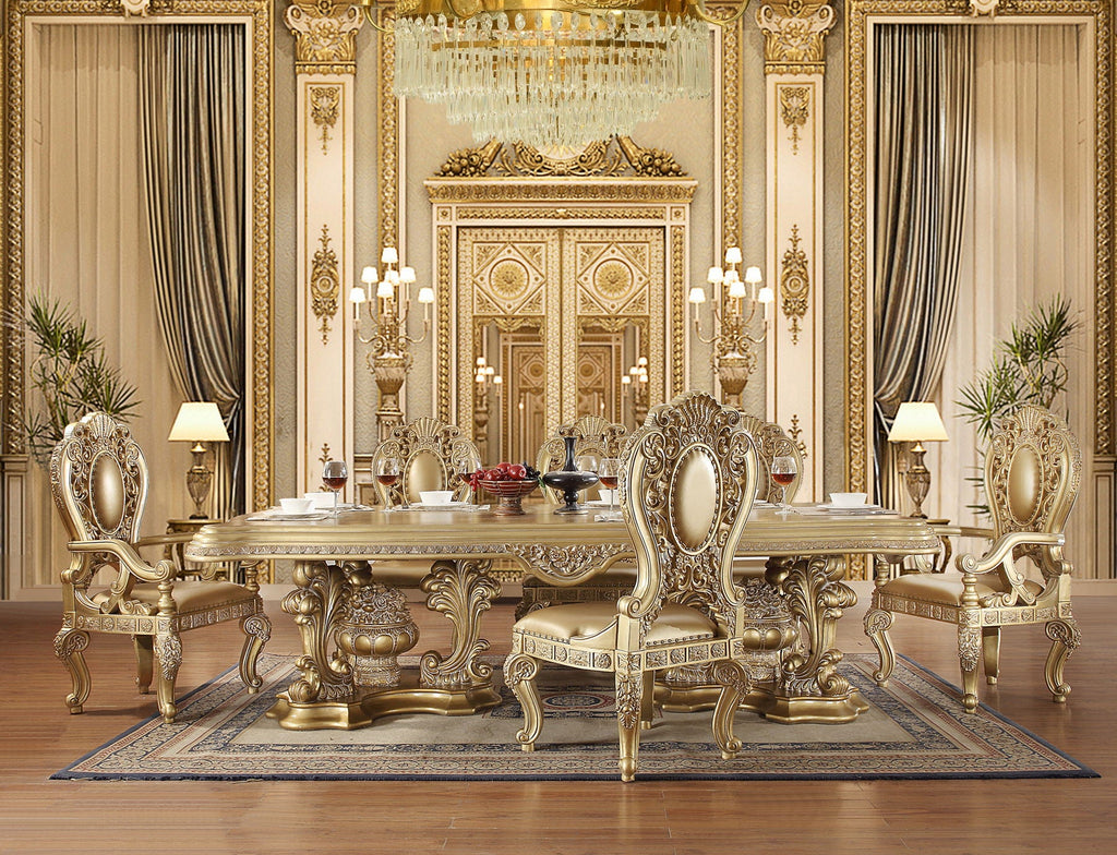 Seville - Side Chair (Set of 2) - Synthetic Leather & Gold