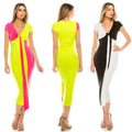 Color Block Midi Dress