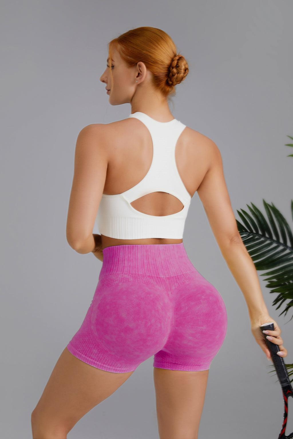 High Waist Seamless Mineral Washed Body Contouring Shorts