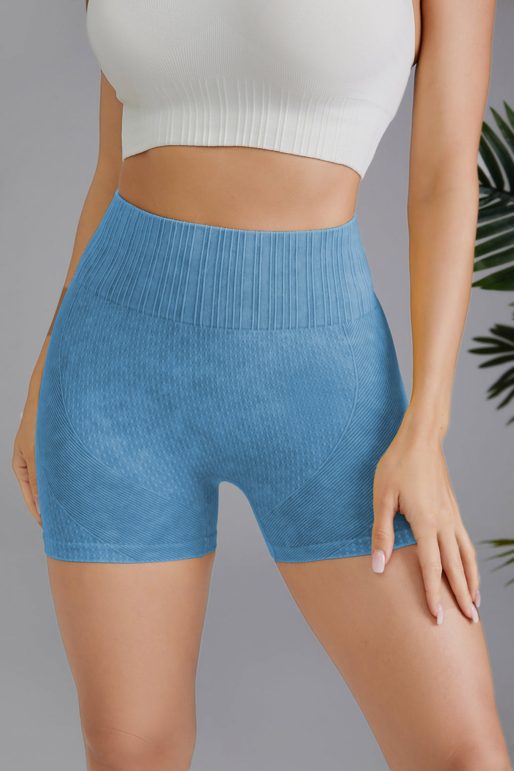 High Waist Seamless Mineral Washed Body Contouring Shorts