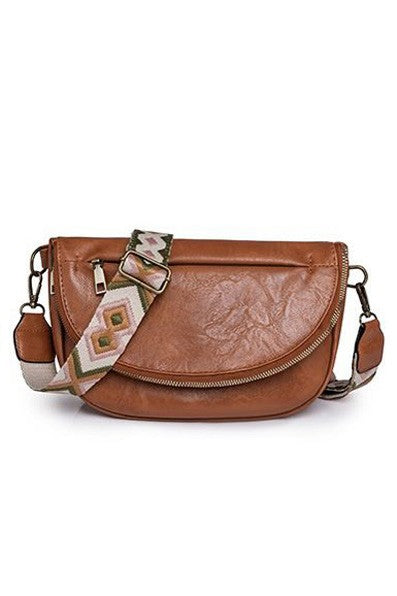 The Luxe Foldover Sling – Soft Vegan Leather Crossbody Bag