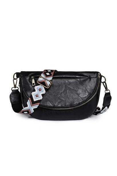 The Luxe Foldover Sling – Soft Vegan Leather Crossbody Bag