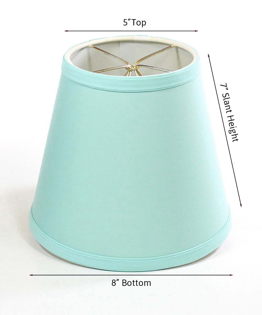 8"W x 7"H Empire Linen Edison Clip On Lamp Shade - Island Paradise Aqua Blue