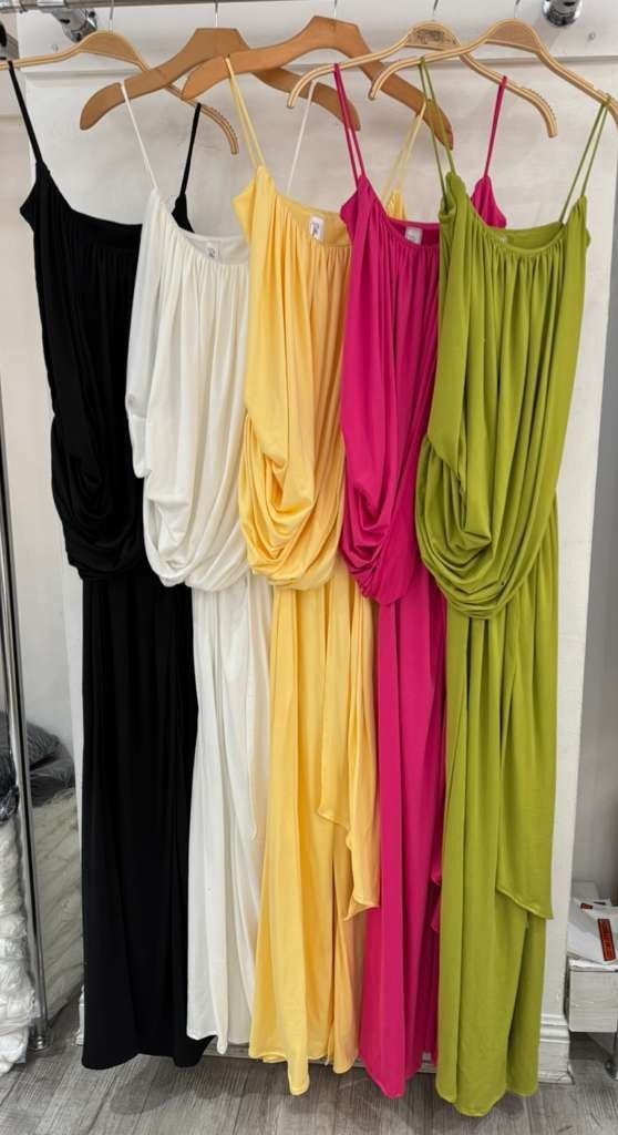 Versona Sexy Slit Maxi Dress- Yellow