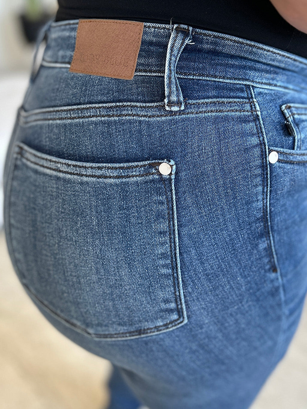 Judy Blue High Waist Distressed Skinny Jeans for Women Size Down Fit with Effortless Comfort