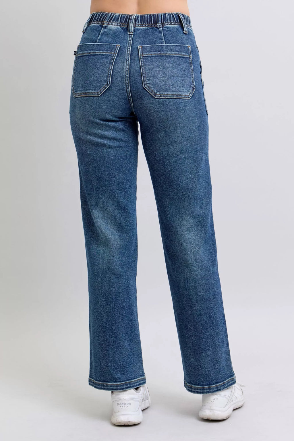 Judy Blue Drawstring Straight Jeans With Pockets For Women Comfort Fit Everyday Denim