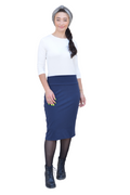 Cotton Spandex Pencil Skirt - Classic Modest Fit