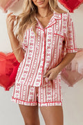 Reese - Bow Heart & Ribbon Short Pajama Set