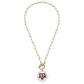 Texas A&M Aggies Logo Enamel T-Bar Necklace
