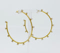 Slim & Jeweled Hoop Earrings