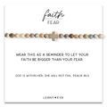 Faith Over Fear Cross Bracelet, 4mm-Feldspar | Christian