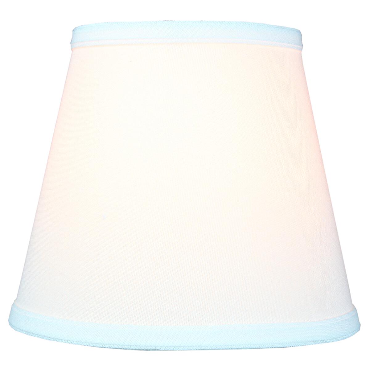 8"W x 7"H Empire Hardback White Linen Edison Clip-On Lampshade