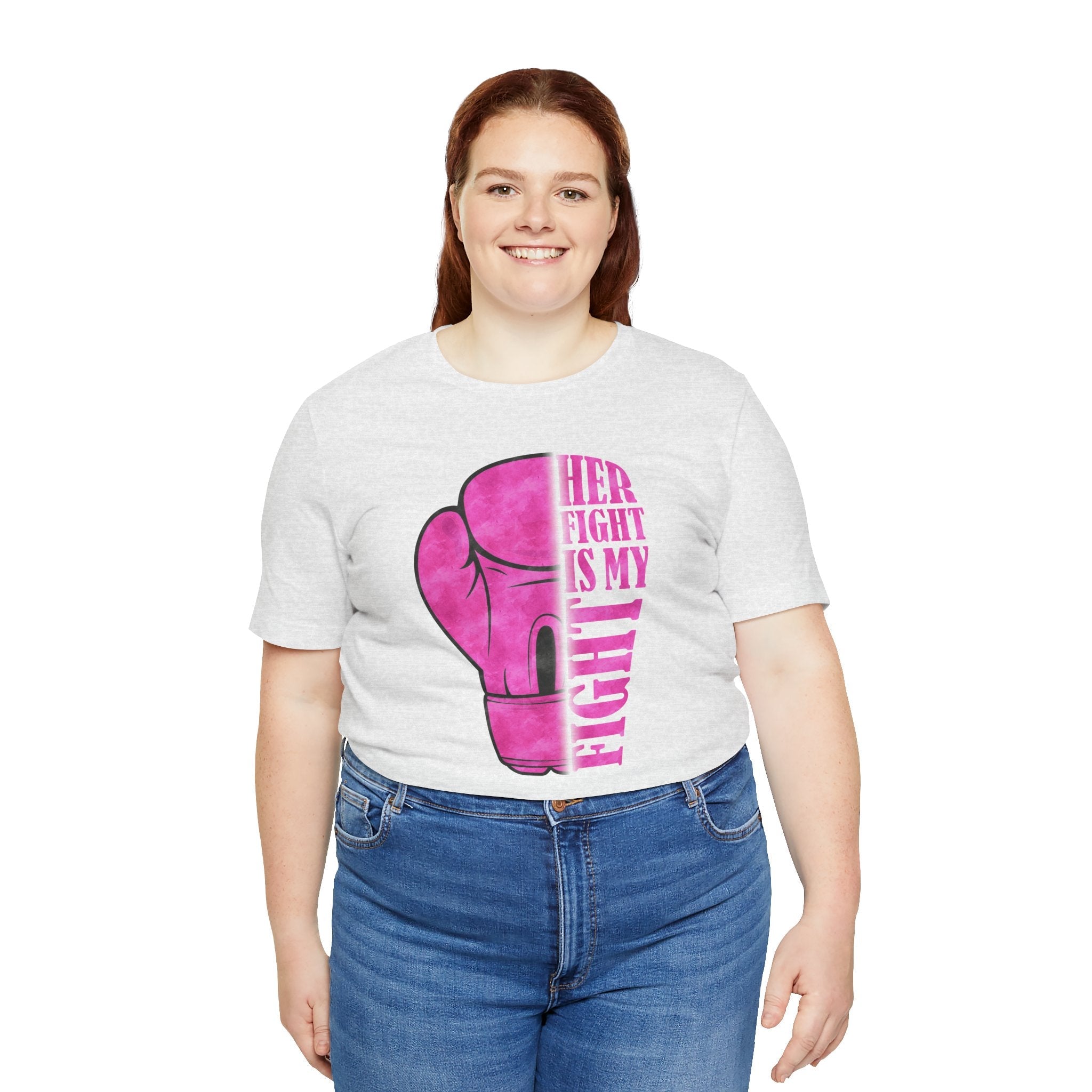 Empowering Fight Tee, Unisex Jersey Short Sleeve Tee, Supportive T-Shirt, Cancer Awareness Shirt, Inspirational Gift, Women's Rights Tee