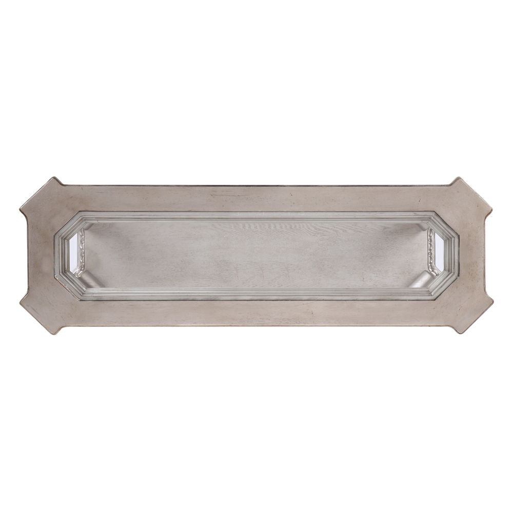 Northville - Sofa Table - Clear Glass & Antique Silver