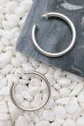 Upper Class Taste Hoop Earrings, Big Silver