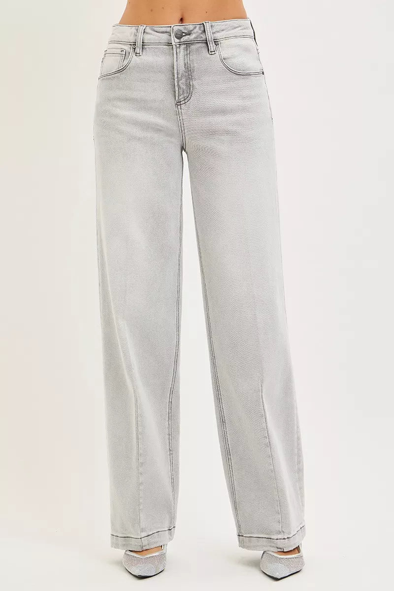 RISEN Slouchy Baggy Jeans For Women Ultra Comfortable Everyday Casual Denim With Contrast Stitching
