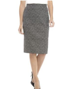 Kasper Womens Jacquard Slim Pencil Skirt, Size 10