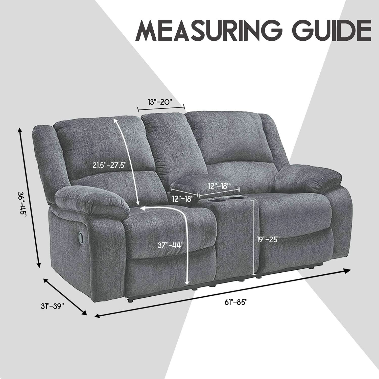 Velvet 8-Piece Reclining Loveseat Cover In Chocolate