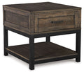 Johurst - Rectangular End Table - Grayish Brown