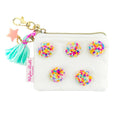 Mini Multi Pom Cardholder Keychain Pouch