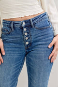 Drew - Mid Rise Slim Straight Rigid Magic Button-Fly Jeans