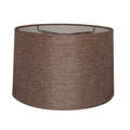 14"W x 10"H Hardback Drum Lamp Shade Chocolate Burlap