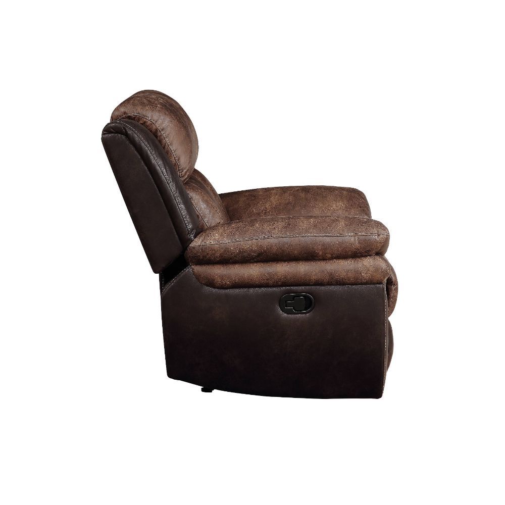 Jaylen - Motion Loveseat With Console - Toffee & Espresso Polished Microfiber