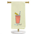 Over Served Hand Towel   Green/Multi   20x28