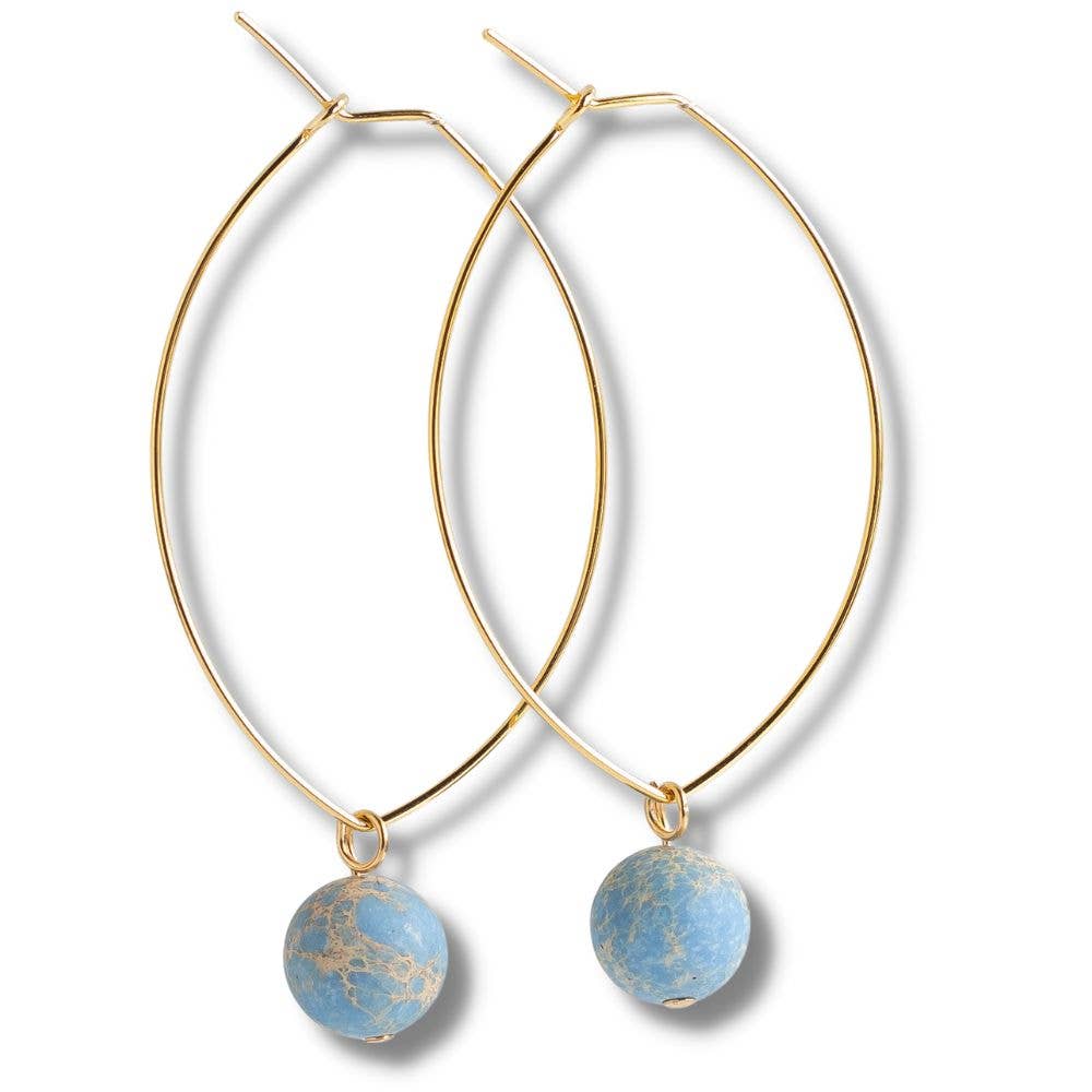 Gemstone Drop Earrings