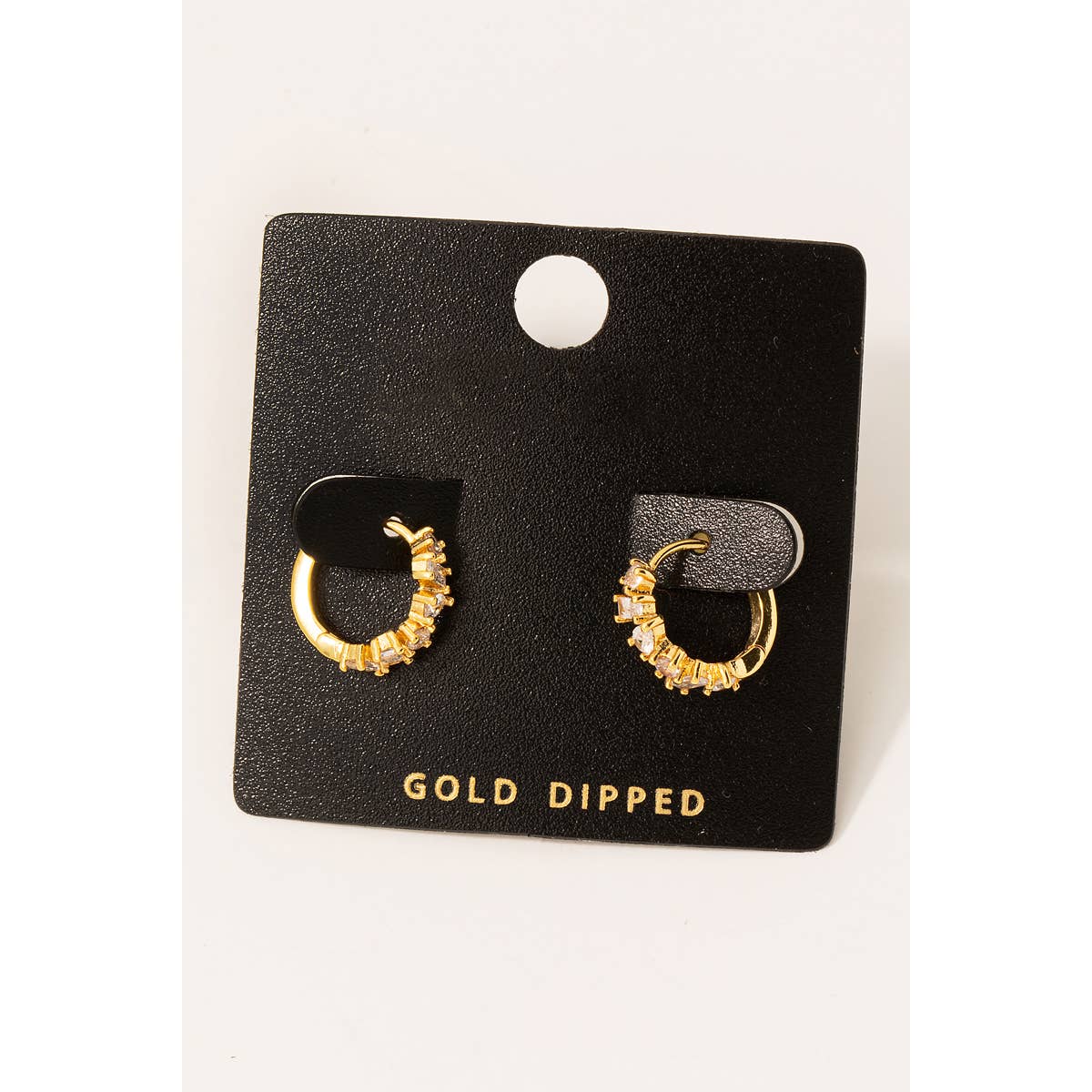 Sparkling Elegance: Mini Rhinestone Huggie Earrings