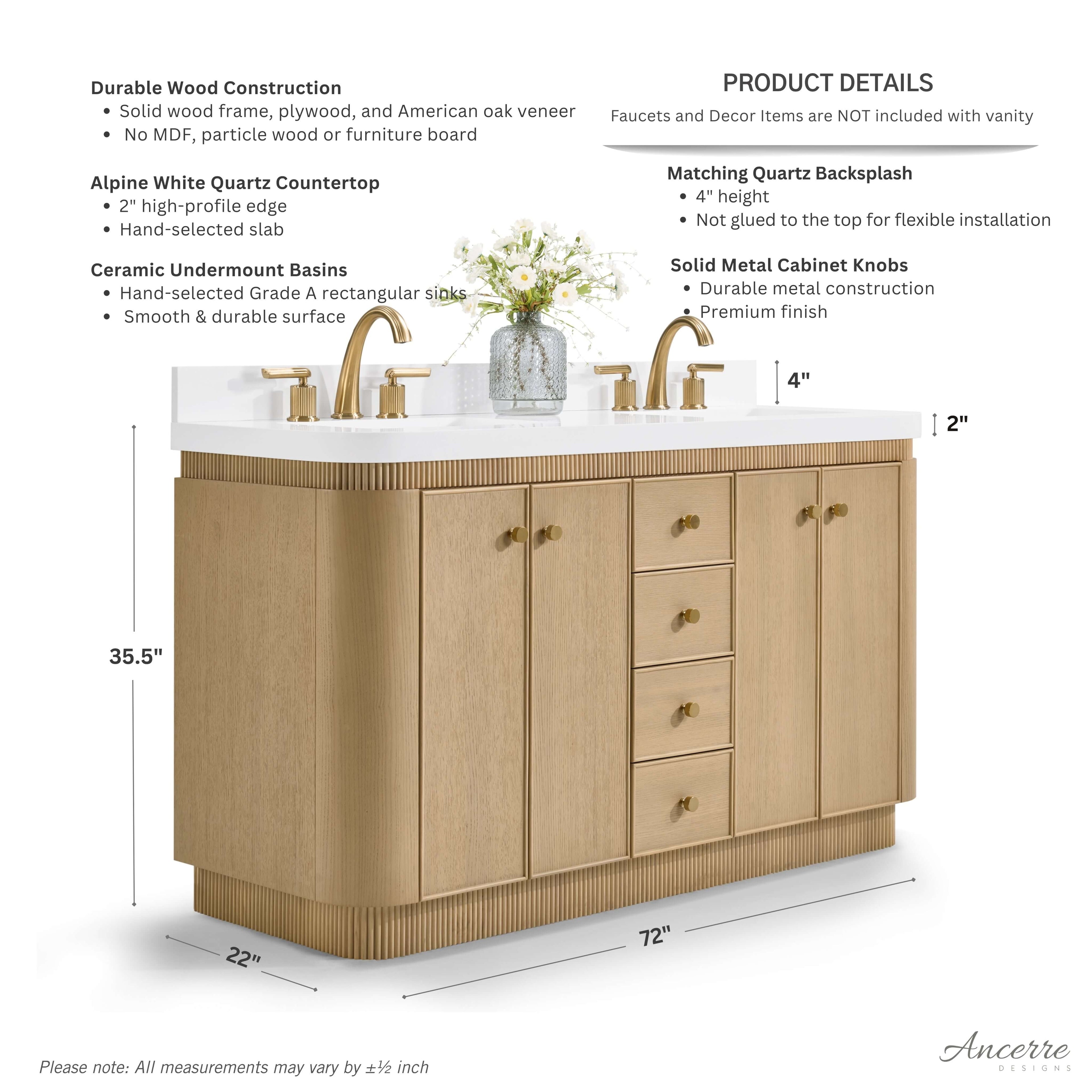 Aston 72" Bath Vanity Set