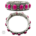 Western oval cabochon stretch bracelet