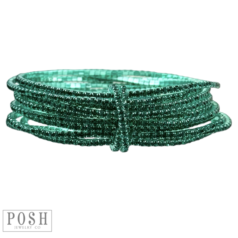 Tiny rhinestone stretch bracelet set - LC
