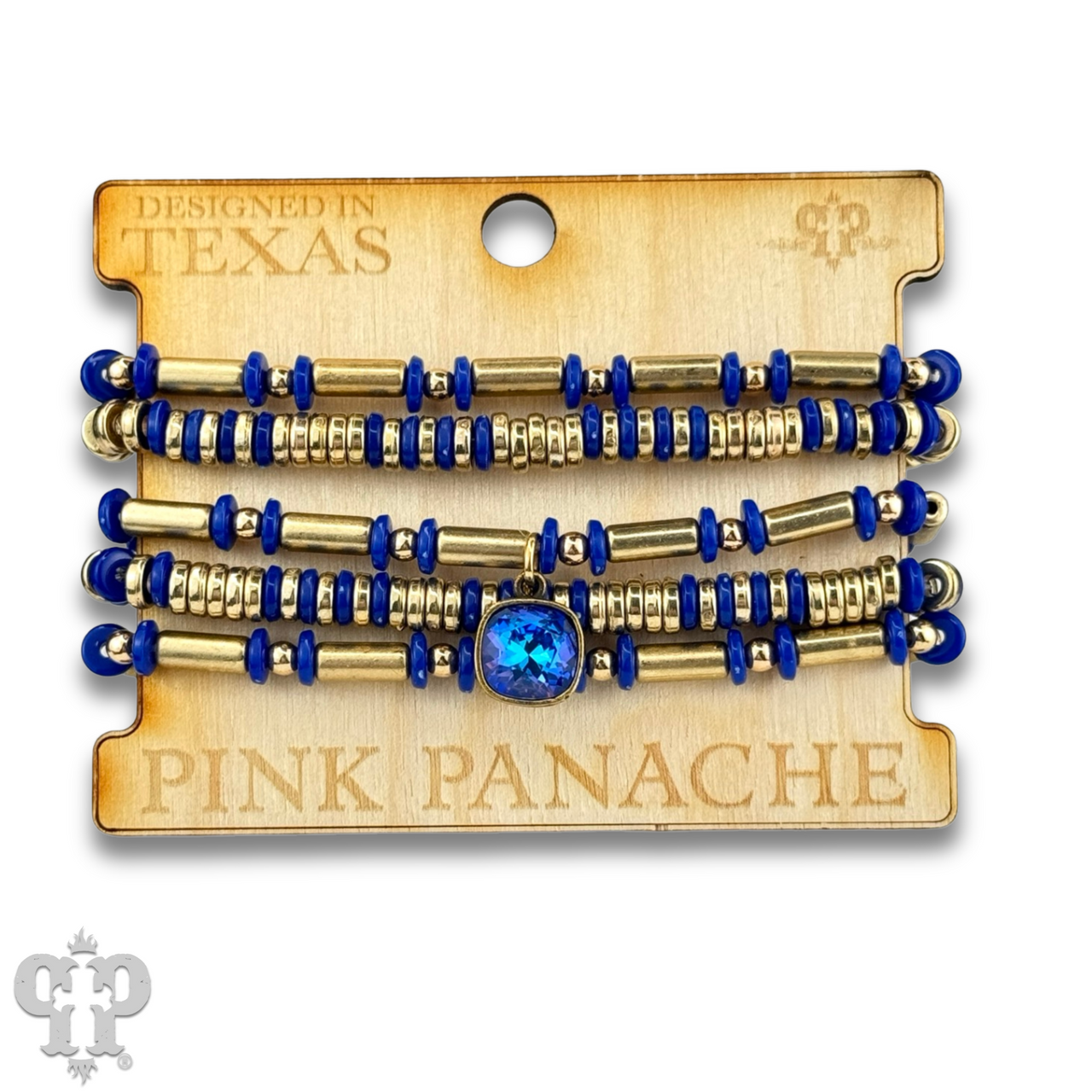 Disc and tube bead bracelet with Austrian crystal