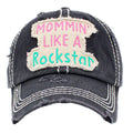 Mommin Like A Rockstar Message Vintage Baseball Cap